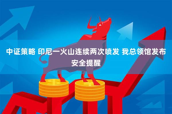 中证策略 印尼一火山连续两次喷发 我总领馆发布安全提醒